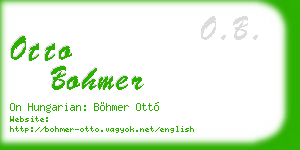 otto bohmer business card